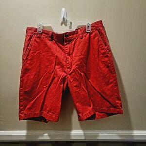 Mens Nautica Pale Coral Orange Flat Front 100% Cotton Shorts size 36w